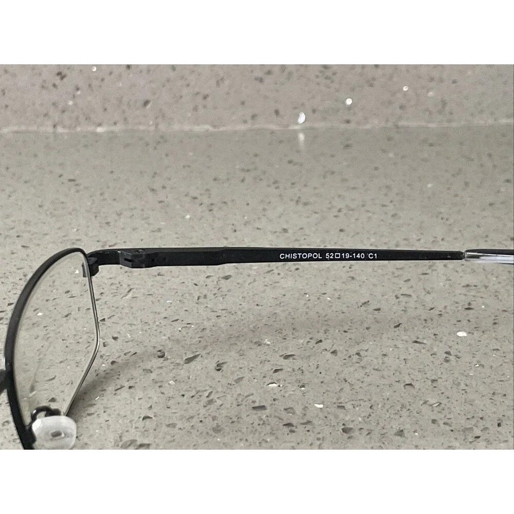 Eyebuydirect Chistopol 52-19-140 C1 Black Metal Eyeglasses FRAMES ONLY rectangle